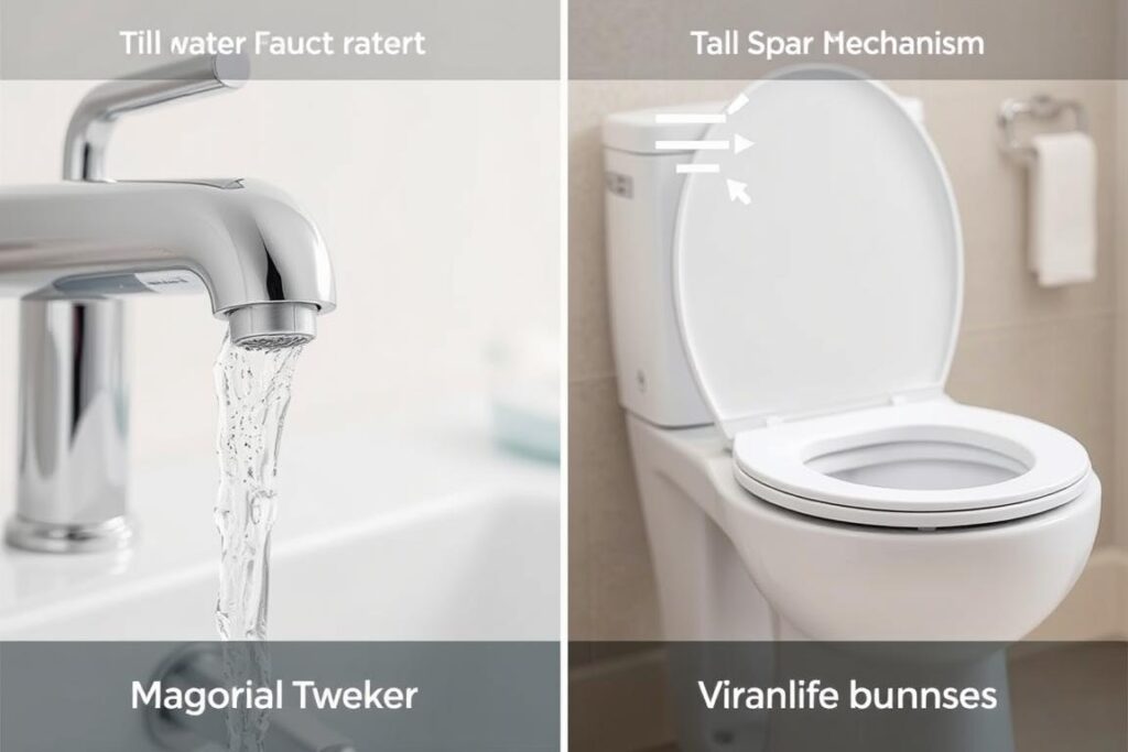 Arejadores de torneira e válvula de descarga com duplo acionamento