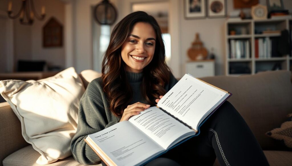 Pessoa contemplando os resultados positivos após implementar o método Vida Prática 360