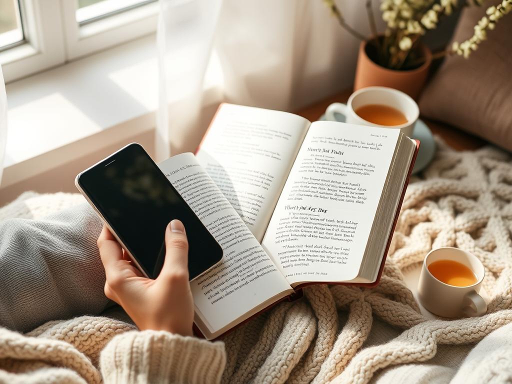 Pessoa praticando desintoxicação digital como parte do método Vida Prática 360