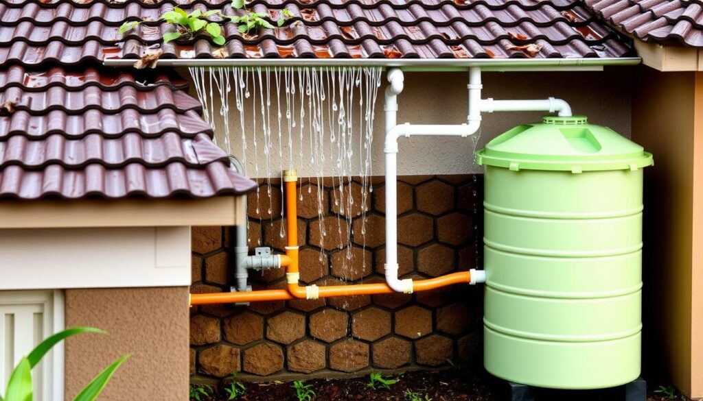 Sistema de captação de água da chuva para economia doméstica