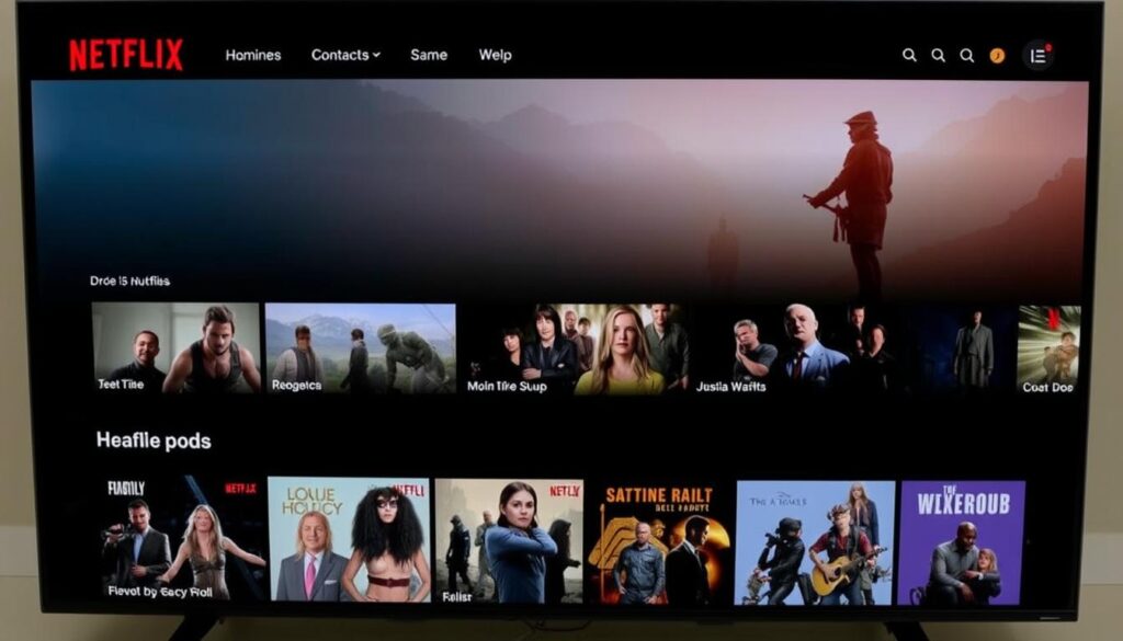 Imagem da tela inicial da Netflix