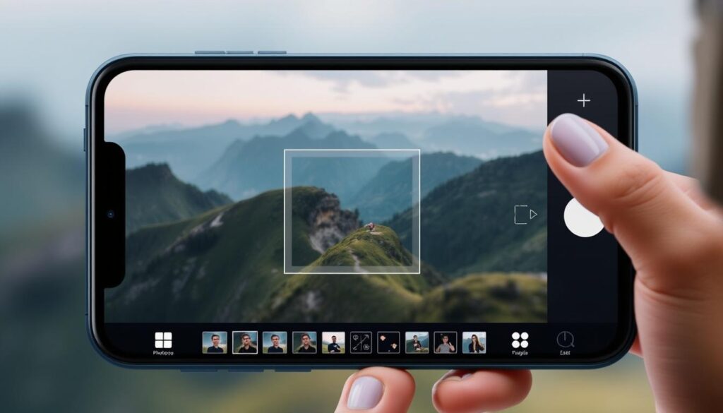 Imagem de uma pessoa editando uma foto no PhotoGrid