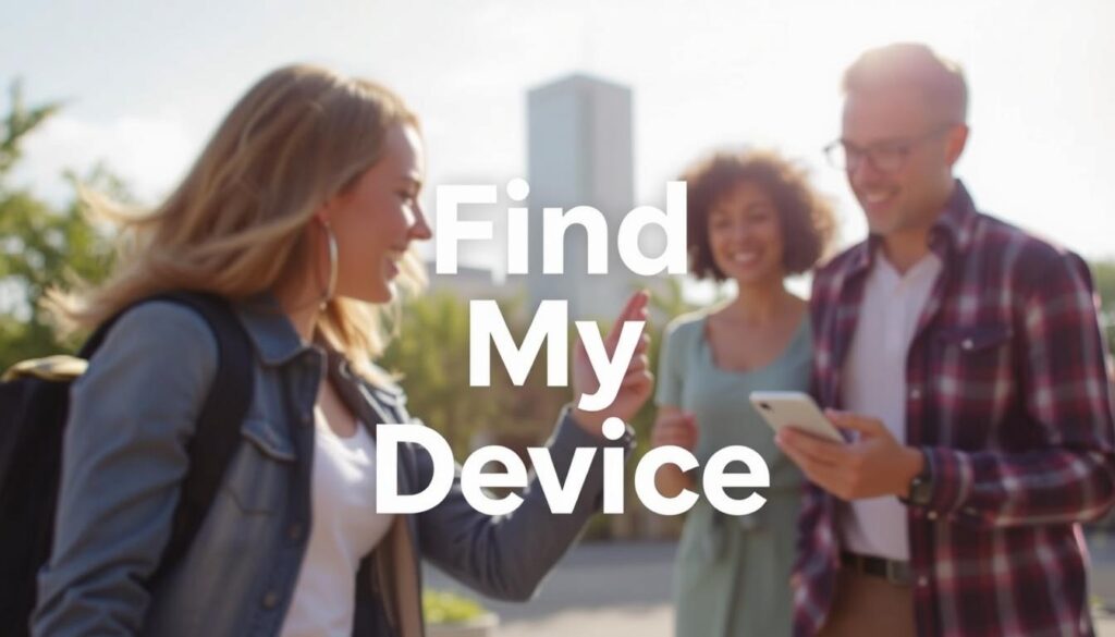 Imagem do Encontre Meu Dispositivo em ação