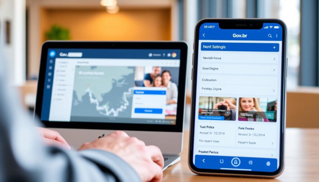 Imagem do aplicativo Gov.br em funcionamento